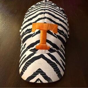 VTG 90s Zubaz Zebra Pattern Cap with Orange Tennessee Logo